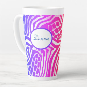 Rainbow Animal Print Latte Mok