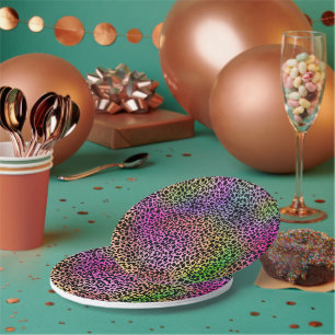 Rainbow Animal Print Papieren Bordje