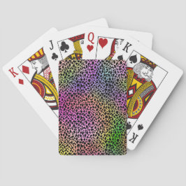 Rainbow Animal Print Pokerkaarten
