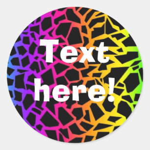 Rainbow animal print sticker