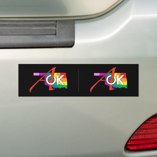 Rainbow AOK Bumpersticker! Bumpersticker (Op auto)