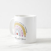 Rainbow Apple Monogram Docent Dank u Gift Koffiemok (Voorkant links)