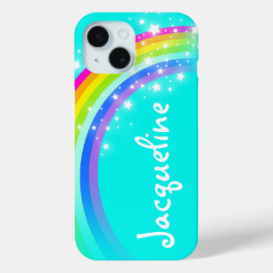 Rainbow aqua sterren felle sky hoesje