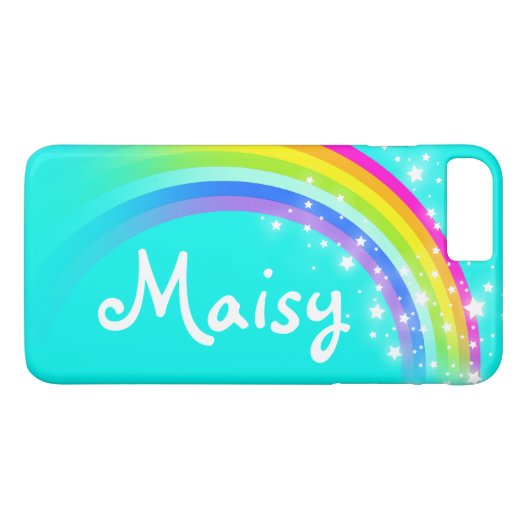 Rainbow aqua vous ajouter coque iphone de nom cour (Dos (Horizontal))