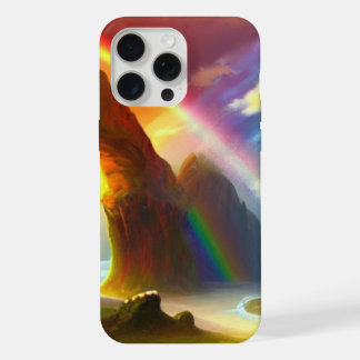 Rainbow Arch Haven: een fantasielandschap iPhone 15 Pro Max Hoesje