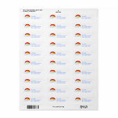 Rainbow Arch Mailing Labels (Full Sheet)
