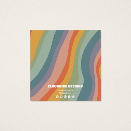 Rainbow Arch Oorbel Ketting Sieraden Display Kaart (Achterkant)