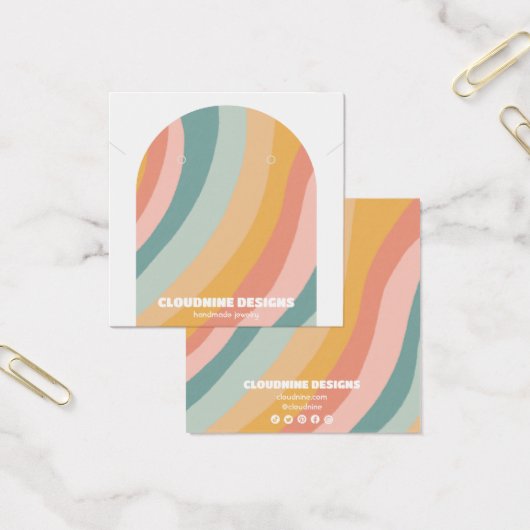 Rainbow Arch Oorbel Ketting Sieraden Display Kaart (Kantoor)