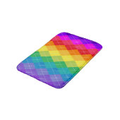 Rainbow Argyle Pattern Badmat (Gekanteld)