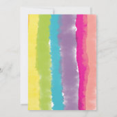 Rainbow Art Birthday Party Invitation Kaart (Achterkant)
