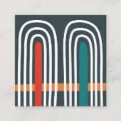 Rainbow art boho design vierkante visitekaartje (Voorkant)