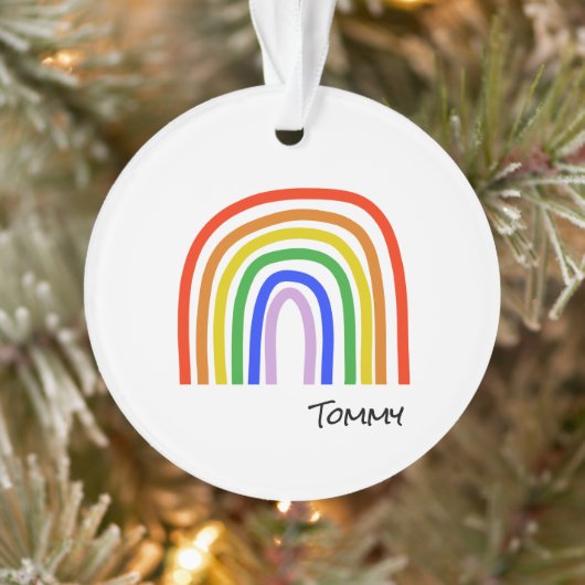 Rainbow Art Kinder NAAM Kleurrijk Modern Fun Ornament (Boom)