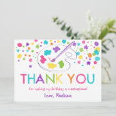 Rainbow Art Party Carte de remerciements d'anniver (Debout devant)