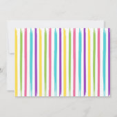 Rainbow Art Party Carte de remerciements d'anniver (Dos)