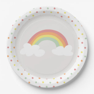 Rainbow art polkadot Wegwerp Party Papier Bord