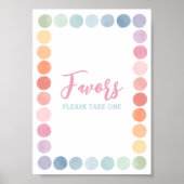 Rainbow Art Verjaardagsfeestje Favorieten Teken Poster (Voorkant)