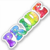Rainbow Artistic Pride Kisscut Sticker (Voorkant)