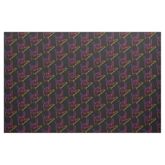Rainbow ASL I Love You Patterned Fabric Stof