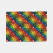 Rainbow Astral Glitter Alleen liefde is echt Fleece Deken (Voorkant (Horizontaal))