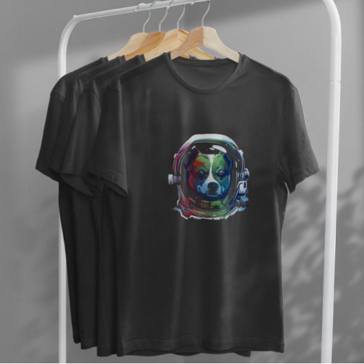 Rainbow Astronaut Dog T-shirt