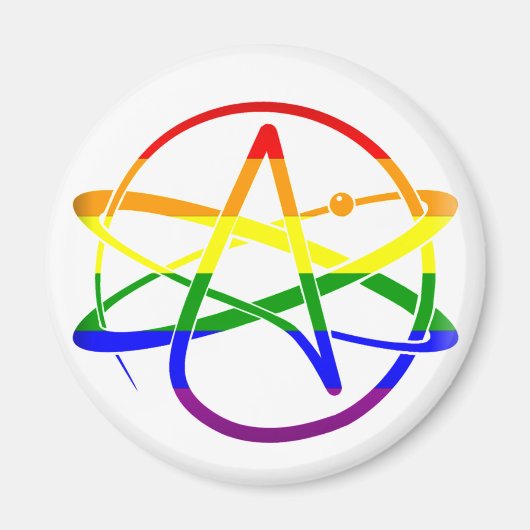 Rainbow Atheïst Magneet (Voorkant)