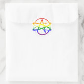 Rainbow Atheïst Ronde Sticker (Tas)