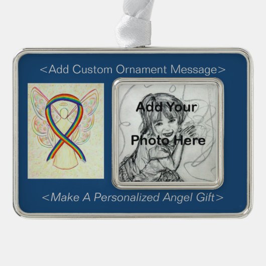 Rainbow Awareness Angel Ornament personaliseren (Voorkant)