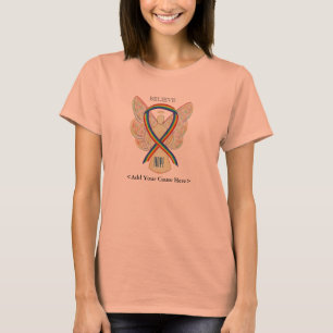 Rainbow Awareness Ribbon Angel Custom Want Shirten T-shirt
