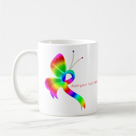 Rainbow Awareness Ribbon Butterfly Coffee Mok