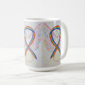 Rainbow Awareness Ruban Angel Art Mug (Devant droit)