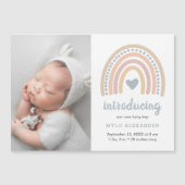 Rainbow Baby Boy Photo Magnet Faire-part de naissa (Devant)