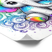 Rainbow baby elephant small poster (Coin)