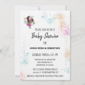 *~* Rainbow Baby Fairy Magic Shower Invitation (Dos)