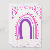 Rainbow Baby Invitation d'anniversaire (Dos)