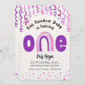 Rainbow Baby Invitation d'anniversaire (Devant / Derrière)