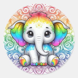 Rainbow baby olifant stickers