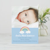 Rainbow Baby shower Blue Boy Kaart (Staand voorkant)