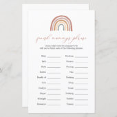 Rainbow Baby shower Finish Mummy's Phrase Game (Voorkant / Achterkant)
