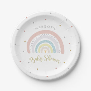 Rainbow Baby shower Geslacht Neutraal Rainbow Papieren Bordje