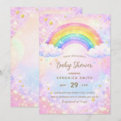 Rainbow Baby Shower Invitation (Devant / Derrière)