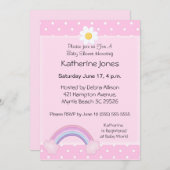 Rainbow Baby shower Invitation Kaart (Voorkant / Achterkant)