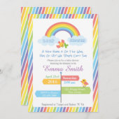 Rainbow Baby shower Invitation Kaart (Voorkant / Achterkant)