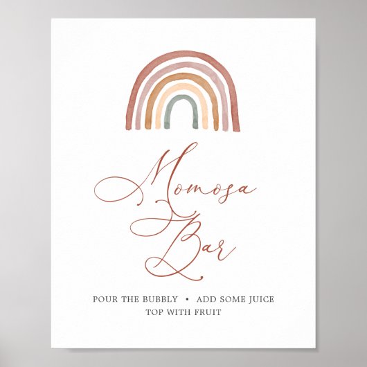 Rainbow Baby shower Mimosa Bar Poster (Voorkant)