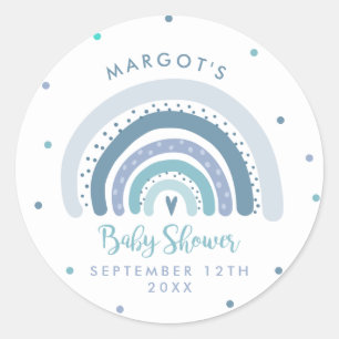 Rainbow Baby shower Muted Pastel Rainbow Ronde Sticker
