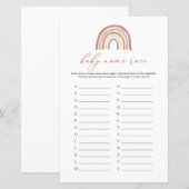Rainbow Baby shower Name Race Game (Voorkant / Achterkant)
