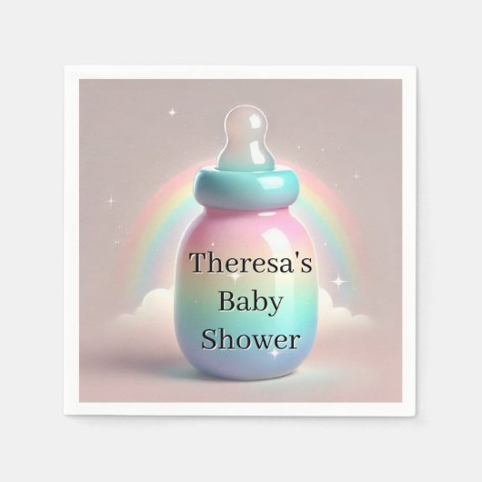 Rainbow Baby shower Napkins Servet (Voorkant)