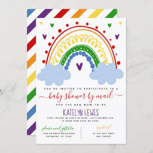 Rainbow-Baby shower per e-mail Kaart