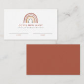 Rainbow-Baby shower raad eens hoeveel kaart (Voorkant / Achterkant)