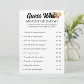 Rainbow Baby shower Raad wie activiteit spel Kaart (Staand voorkant)