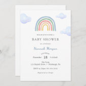 Rainbow Baby shower-uitnodiging Kaart (Voorkant / Achterkant)